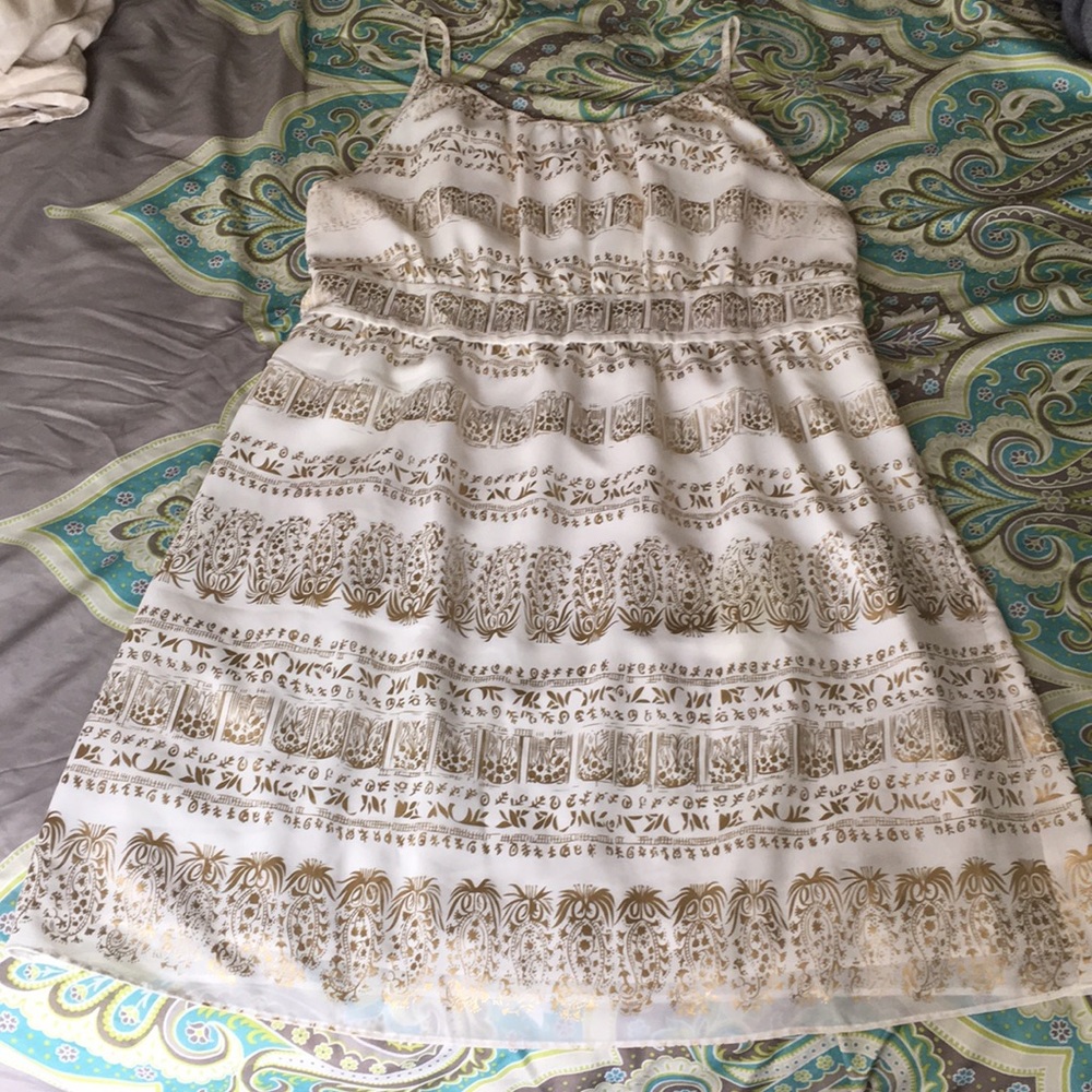Mark cream and gold dress